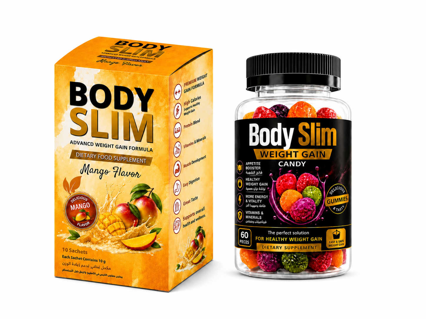 عرض Body Slim Powder مانجو + Body Slim Candy