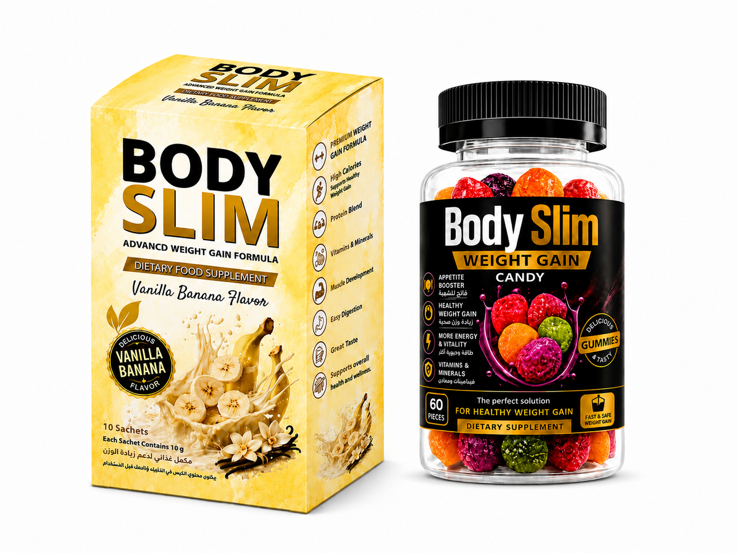 عرض Body Slim Powder فانيليا بانانا + Body Slim Candy